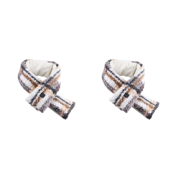Bearachild Bufanda eléctrica de invierno para hombre, bufandas de poliéster con calefacción USB portátil, accesorio calentador de cuello de 2piezas
