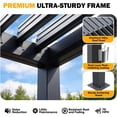 thumbnail image 4 of MELLCOM Pergola Louvered 10x12, Aluminum Hardtop Pergola with Adjustable Roof for Sun & Rain Shade, Outdoor Gazebo with Integrated Drainage System, Modern Rustproof Patio Canopy Carport, 4 of 6