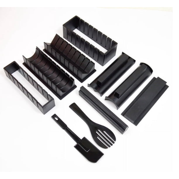 Máquina para hacer sushi, molde para hacer sushi en casa, prensa de plástico, herramienta para hacer sushi, kit fácil para hacer sushi, juego de sushi, 10 piezas