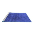 thumbnail image 2 of Ahgly Company Machine Washable Indoor Round Oriental Blue Industrial Area Rugs, 4' Round, 2 of 4