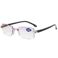 thumbnail image 2 of Smart Zoom Anti-Blue Light Frameless Trim Presbyopia Glasses Street Dual-Light Presbyopia Glasses-blue-Dual light 250 °, 2 of 3
