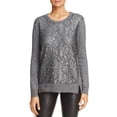 thumbnail image 1 of Foxcroft Women's Pixie Lace Front Sweaters, Gray, Large, 1 of 2