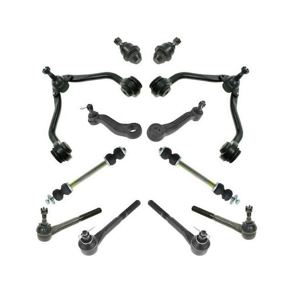 Front Control Arm Ball Joint Tie Rod End Kit 12 Piece - Compatible with 1995 - 1999 Chevy K2500 Suburban 1996 1997 1998