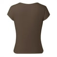 thumbnail image 4 of Women's T Shirts Short Sleeve V Neck Summer Tops Casual Loose Basic Solid Batwing Sleeve Tee Shirts Ladies Tee Tops T Shirt Women Plain Women Casual Tee T Shirt Women's Shirts Summer Women Summer T, 4 of 4