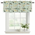 thumbnail image 2 of Cartoon Farmhouse Valances for Windows, Decorative Rod Pocket Window Valance Curtains, Cute Watercolor Cabin Animals Trees Green Short Curtain Drapes for Kitchen/Living Room, 2 Panels, 42" W x 12" L, 2 of 8