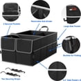 thumbnail image 2 of Organizador de maletero de coche epAuto plegable con 3 compartimentos, negro, 2 of 6