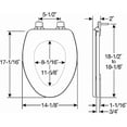 thumbnail image 4 of J&V Textiles Round Toilet Seat With Easy Clean & Change Hinge Black, 4 of 9