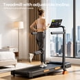 thumbnail image 3 of 16% Incline Walking Pad Treadmill, 4-in-1 Foldable Under Desk Treadmill with Handles, 2.5 HP Quiet Motor, 330 lb Capacity, 3 of 10