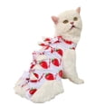 thumbnail image 6 of Cat Neutering Suit – Fruit Print Recovery Jumpsuit, Anti-Lick, Adjustable Post-Surgery Wear, 6 of 8