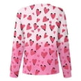 thumbnail image 4 of Valentine Day Scrub Tops for Woman Button Down Short Sleeve Plus Size Scrubs Love Heart Print V Neck Medical Nursing Uniforms with Pockets Light pink XL, 4 of 5