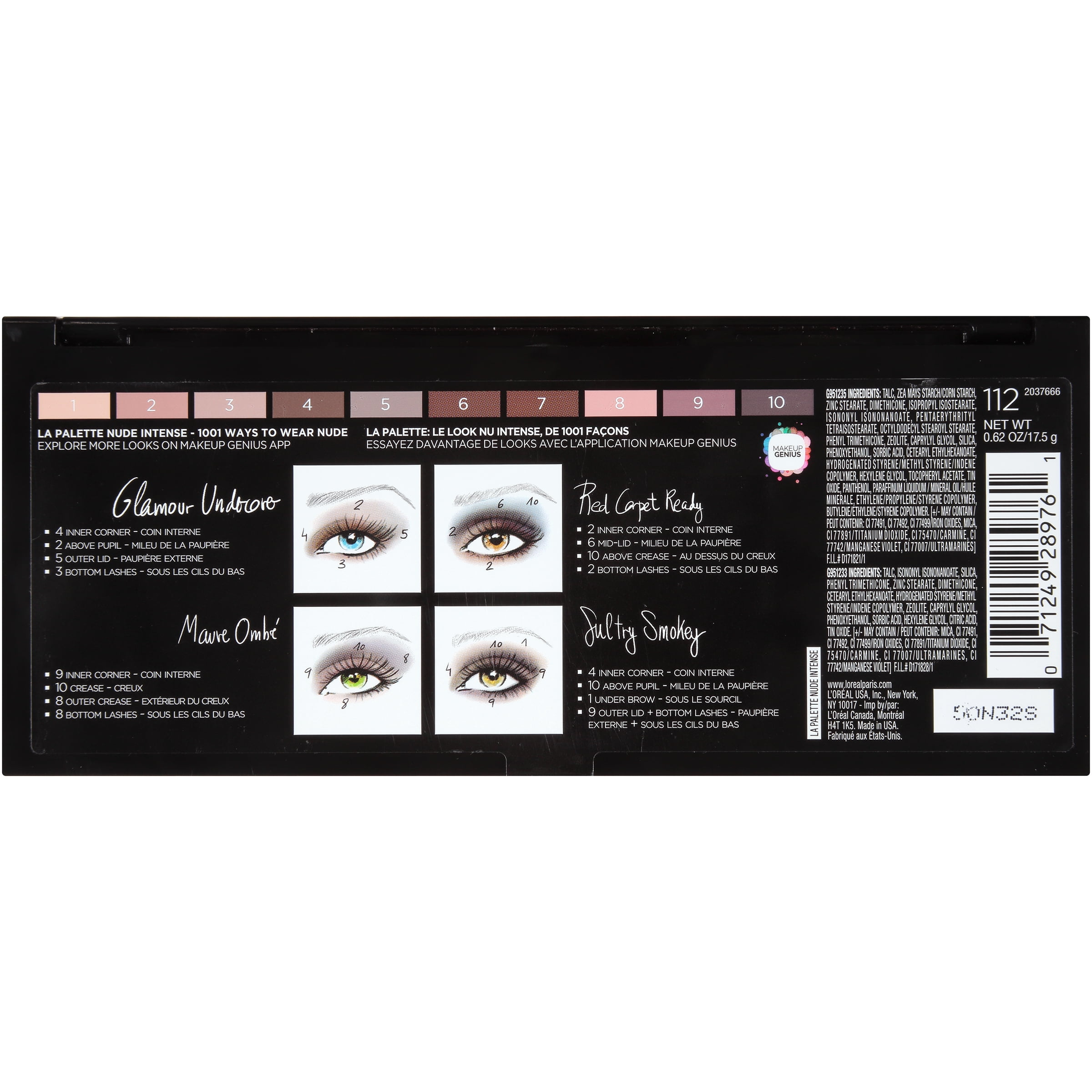 L'Oreal Paris Colour Riche La Palette Eye Shadow, Nude Intense, 0.62 oz