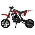 thumbnail image 7 of Kids Mini 50CC Gas Dirt Bike, 2 Stroke Ride on Bike with Off-Road Tire, Shocks, Pull Start, Oil Mixed Required, Support Up to 165lbs,Max Speed 20Mph, Age 8+, 7 of 7