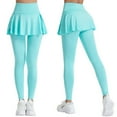 thumbnail image 2 of Razzly Women's Solid Color Pleated Sports Skirt Pants High Waist Lifting Yoga Skirt for Tennis and Training(Sky Blue,XL), 2 of 9
