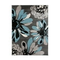 thumbnail image 2 of World Rug Gallery Contemporary Modern Flowers Area Rug - Blue 3'3" x 5', 2 of 6