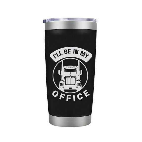 I'LL Be In My Office - Truck Driver Gifts for Men - Engraved Tumbler 20oz, Trucker Gifts Mug - Trucker Gifts for Men/Truck Lovers/Dad, Appreciation Gift for Truck Driver