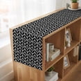 thumbnail image 6 of Table Runners 90 Inches Long Dress Scarves, Geometric Farmhouse Coffee/Dining/Kitchen Table Runner for Living Room, Modern Abstract Lines Texture Black 13x90 Inch, 6 of 9