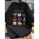 thumbnail image 1 of Men'S Cute Animal Graphic T-Shirt - "Happy Day" Design with Colorful Cartoon Characters, Cotton Casual Summer Short Sleeve Tee, Funny Graphic T Shirt, 1 of 7