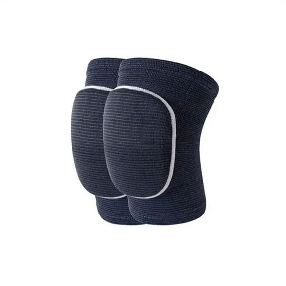 1Pair Sports knee pads comfortable breathable stretchy volleyball roller skating knee brace thickened sponge dance protectors (1Pair Black,L)