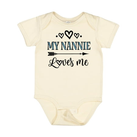 

Inktastic My Nannie Loves Me Granddaughter Gift Baby Boy or Baby Girl Bodysuit