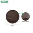 thumbnail image 2 of Paquete de 4 Posavasos para Muebles Redondos de Goma Antideslizantes de 4" para Sofá Silla/Piano Detener Muebles Rueda Pierna No Deslizante Tazas [Marrón], 2 of 7