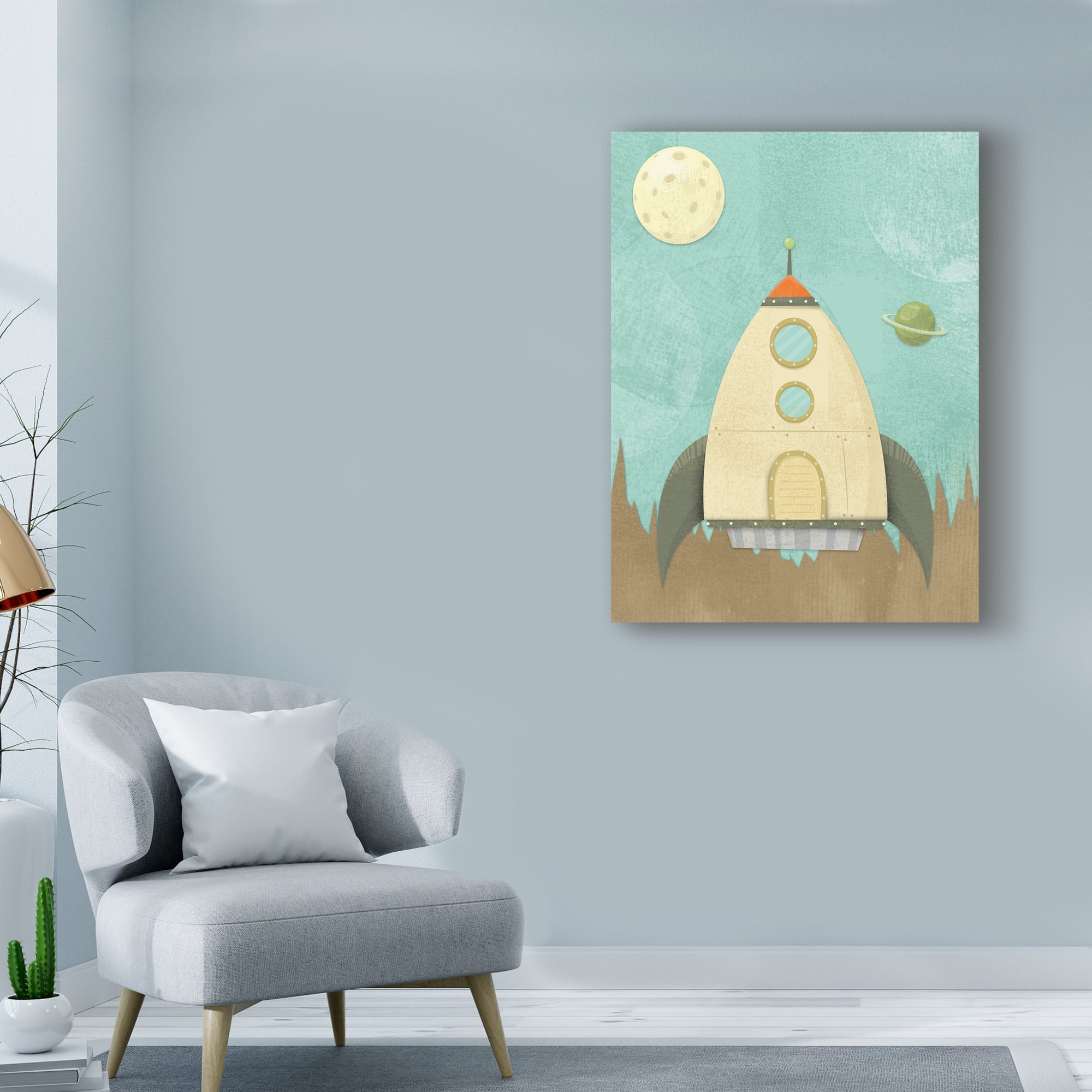 Trademark Fine Art 'Kids Spaceship' Canvas Art by Michael Murdock