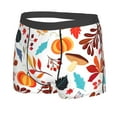 thumbnail image 2 of Wukai Autumn Pumpkins Fall Leaves Print Men’s Underwear Breathable Boxer Briefs,&nbsp;Moisture Wicking & Breathable-, 2 of 7