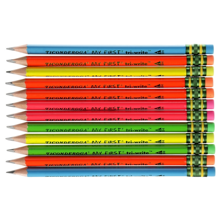 Lot of 8 Chunky Pencils My 1st Ticonderoga Rainbow Scribbles Kids Pencils  Kumon