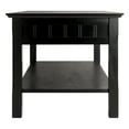 Winsome Wood Timber Coffee Table with Two Drawers, Black Finish