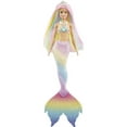 thumbnail image 5 of Barbie Dreamtopia Mermaid Doll with Rainbow Hair, Blue Eyes & Color-Change Feature, 5 of 7