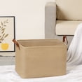 thumbnail image 5 of Unique Bargains Fabric Storage Cube Storage Bin Storage Basket Khaki Plain Weave, 5 of 7