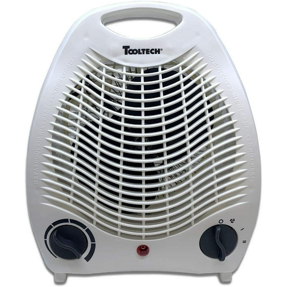 Tooltech® 750-1500-Watt Compact Fan Heater with Adjustable Thermostat