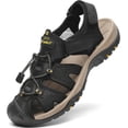 thumbnail image 2 of Rumpra Men’s Closed Toe Sport Sandals, Lightweight Leather Outdoor Hiking Water Shoes, 2 of 10