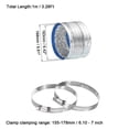 thumbnail image 2 of Uxcell Air Aluminum Ducting 6.5 Inch 3.28 Feet Non Insulated Aluminum Ducting with 2 Clamps for HVAC Ventilation, 2 of 4