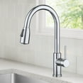 thumbnail image 2 of Kraus Kpf-1626 Coda 1.8 GPM Single Hole Kitchen Faucet - Black, 2 of 7