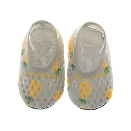 

BueatyH Floor Socks Fruit Pattern Mesh Unisex Anti Skid Washable Barefoot Shoes for Indoor