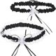 thumbnail image 5 of Minnieouse 2 pack/lote Liga de boda cómoda con aplicación amplia anillo para pierna lazo para pierna nupcial diario Accesorios de disfraces Blanco, 5 of 6