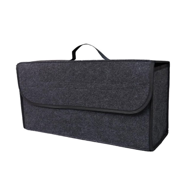 Large Car Storage Bag, 50x17x23cm Waterproof Organizer for Trunk, Gray/Black Auto Accessory