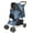 Navy, variant on 4 Wheel Dog Stroller, Wedyvko Foldable Pet Stroller with Storage Basket for Small Medium Dogs & Cats (Black)