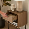 thumbnail image 2 of Bouclair Walnut Side Table with Drawer, 2 of 10