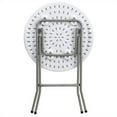 thumbnail image 3 of Scranton & Co Table Pliante Ronde en Plastique Blanche 24 Pouces Assemblée, 3 of 6