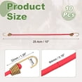 thumbnail image 2 of Uxcell Bungee Cords with Hooks, (10 Inch, Red )(10Pcs), Adjustable Rubber Stretchy Heavy Duty Short Elastic Bungee Cord for Luggage Roof Rack Hang Outdoor Tent Tarp, 2 of 6