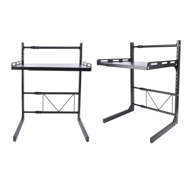 Estante Para Horno Microondas, Estante De Almacenamiento Para Encimera De Acero Al Carbono De 27-52cm De Altura, Ahorro De Espacio, Fácil De Mantener Para Tarros, Cuencos Y Platos