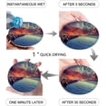 thumbnail image 2 of POGLIP Tropical Ocean Sunset Scenery Set of 6 Round Coaster for Drinks, Absorbent Ceramic Stone Coasters Cup Mat with Cork Base for Home Kitchen Room Coffee Table Bar Decor, 2 of 5
