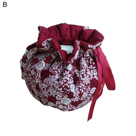 

Fusipu Creative Flower Pattern Teapot Cover Beautiful Eye-catching Cotton Teapot Holder Sleeve for Home