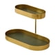 thumbnail image 1 of Organizador de encimera de baño, bandeja de tocador multiusos, estable, 2 niveles, para cosméticos Almohadilla dorada y verde, 1 of 9