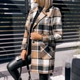 thumbnail image 5 of LYXSSBYX Womens Jackets and Coats Clearance Fashion Women Casual Long Sleeve Plush Single-Breasted Long Coat Tops Blouse Coat, 5 of 9