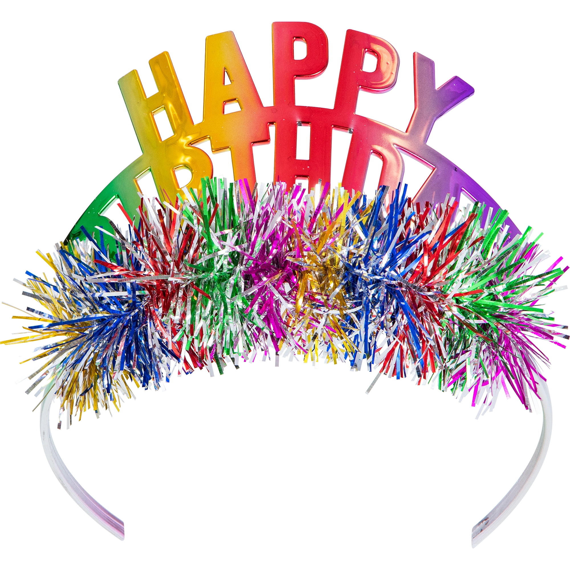 Way to Celebrate Happy Birthday Rainbow Tiara 1 ct, 4' x 5.5'