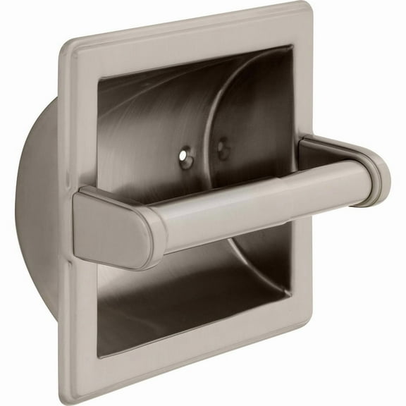 Franklin Brass Recessed Toilet Paper Holder Beveled Edges in Satin Nickel 9097SN