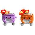 thumbnail image 1 of Lindo Crochet Contenedor Basura Fuego Apoyo Emocional Regalos Divertidos () Púrpura, 1 of 6