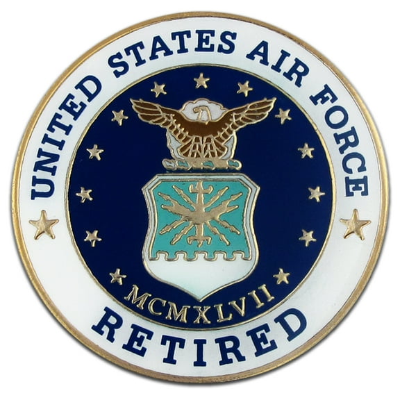 PinMart's U.S.A.F Air Force Retired Military Enamel Lapel Pin